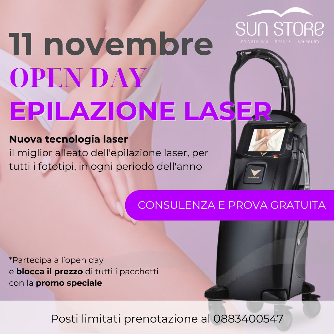 Novità: epilazione laser “mantis”