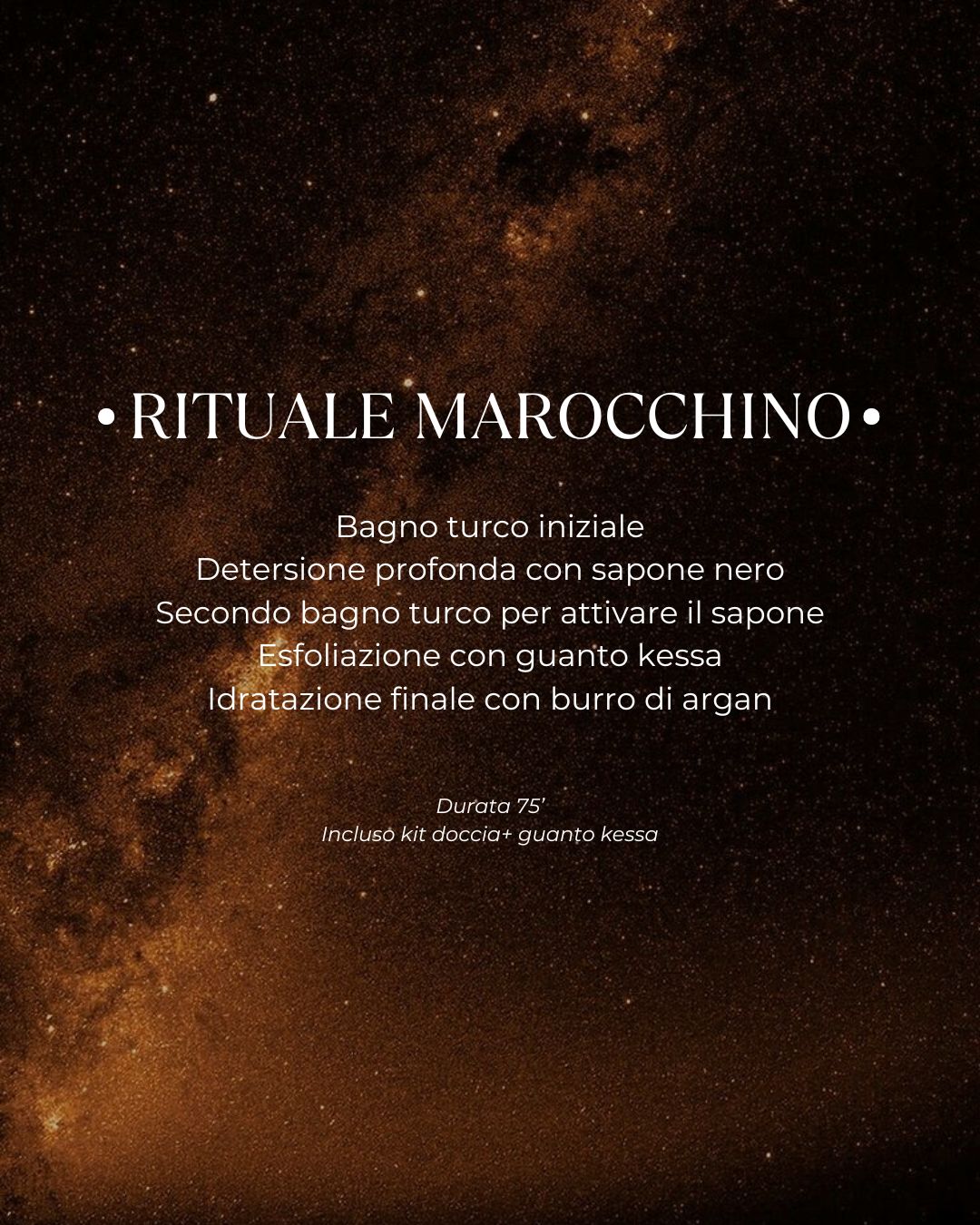 Xmas 25: Rituale hammam marocchino 75 min.